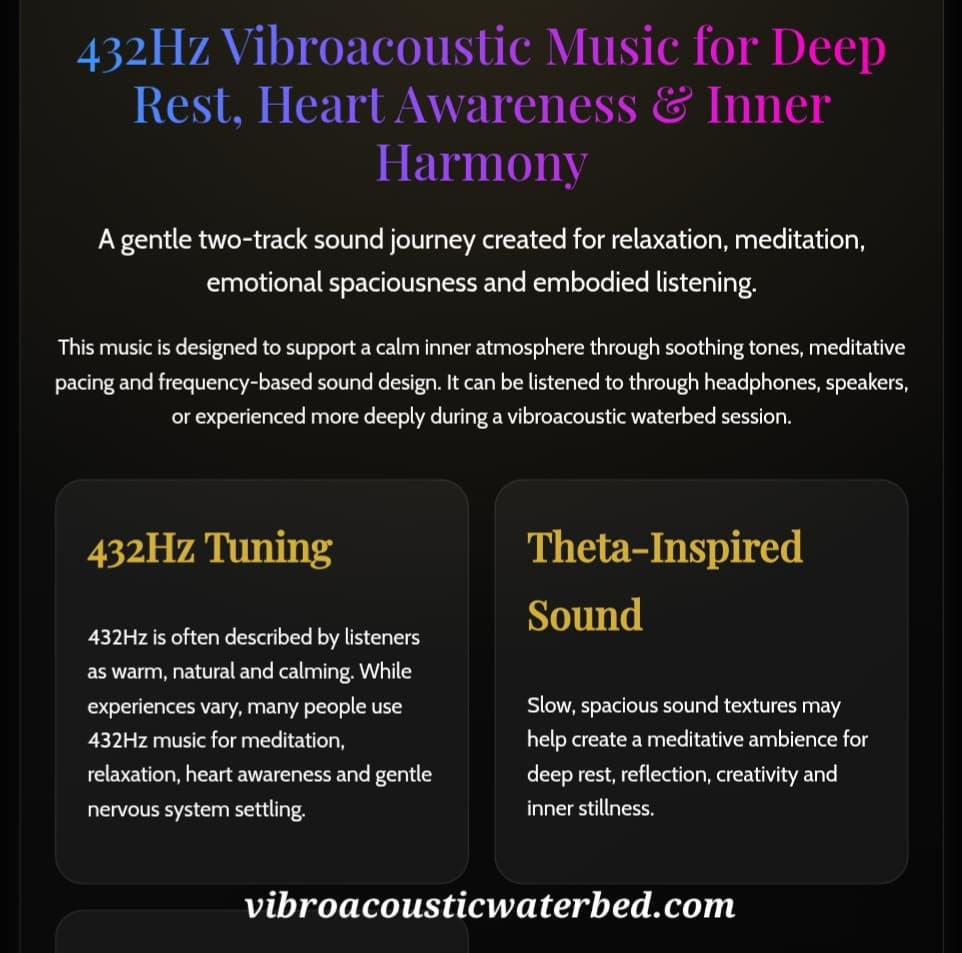 432Hz frequency therapy on a vibroacoustic waterbed for relaxation in Mullumbimby near Byron Bay NSW